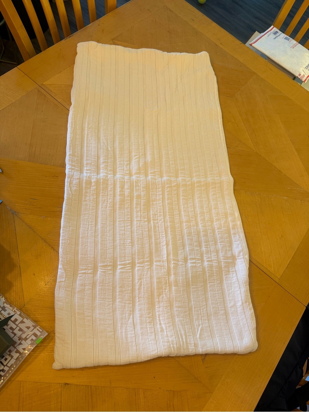 Brooklinen Organic Cotton King Pillow Sham Ivory Textured Made in Portugal 37x19